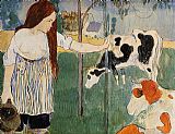 Paul Gauguin The Milkmaid painting
